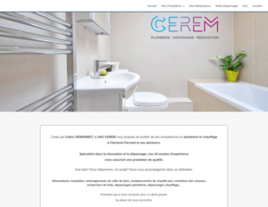 SAS CEREM Clermont-Ferrand, Plomberie générale, Aménagement de salle de bain, Installation douche à l'italienne, Plomberie générale