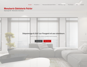 Menuiserie Ebénisterie Poirier Pontigné, Installation de fermetures, Domotique générale, Fabrication de portes, Installation de fenêtres, Installation de fermetures, Installation de portes, Installation de stores ou rideaux métalliques, Installation de volets